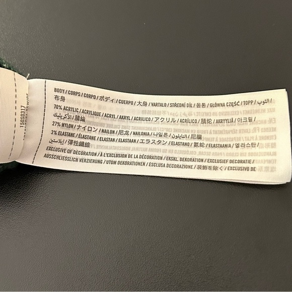 Abercrombie & Fitch Crewneck Sweater Green Size XS Winter Fall Dark Academia Y2K - Picture 4 of 7